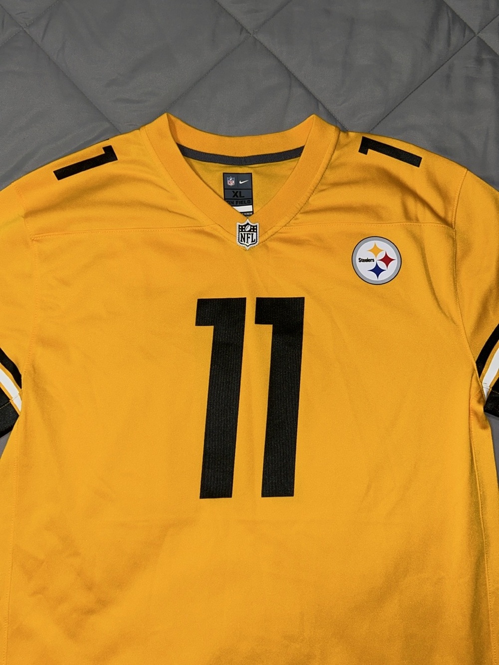 Nike NFL Pittsburgh Steelers Yellow and Black Youth Football Jersey #11 CLAYPOOL